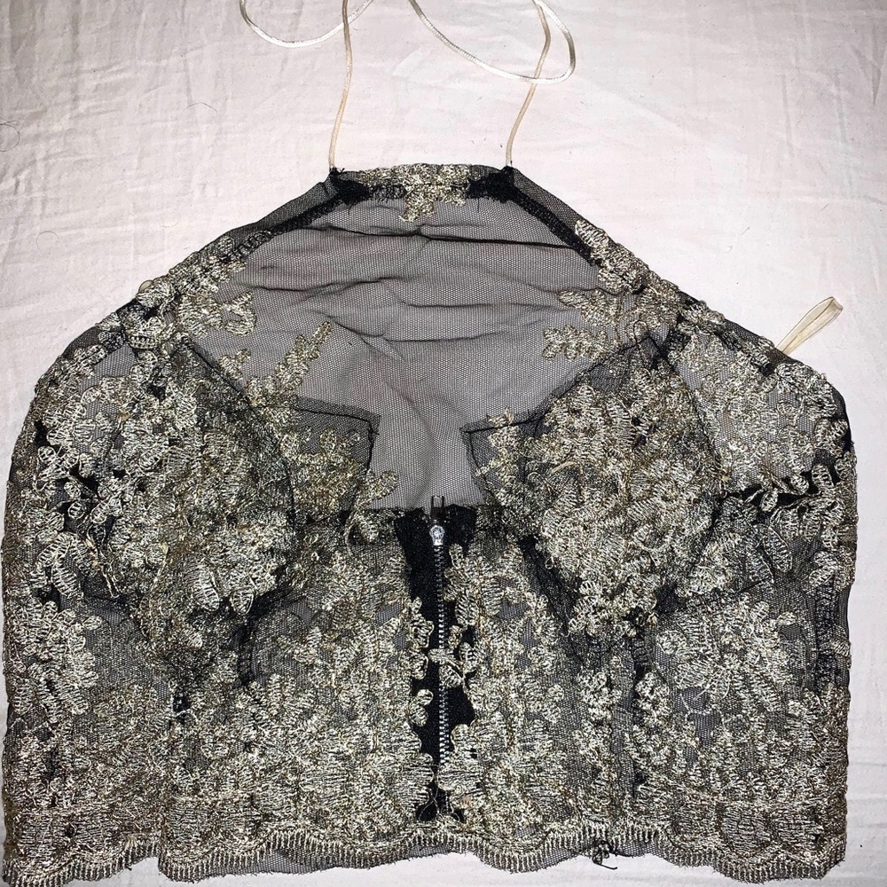 See through/mesh crop top